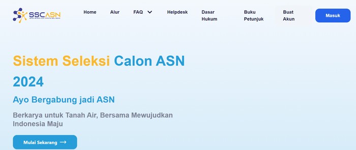 Ilustrasi dashboard SSCASN BKN 2024