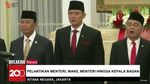 Momen Pelantikan Menteri, Wamen Hingga Kepala Badan