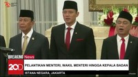 Sejumlah Menteri di Kabinet Indonesia Maju juga hadir saat pelantikan di Istana Negara.