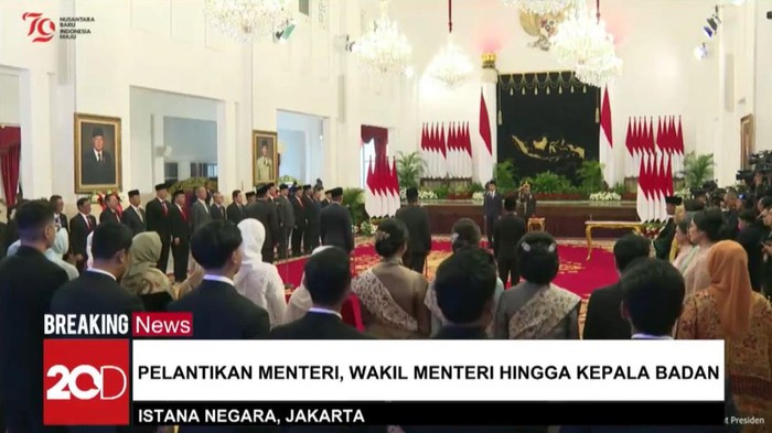 Jokowi Lantik Menteri dan Kepala Badan