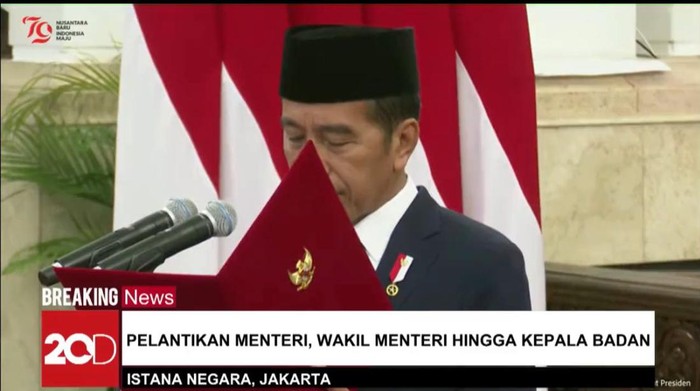 Jokowi Lantik Menteri dan Kepala Badan