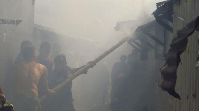 Kebakaran di Kecamatan Tallo, Kota Makassar.