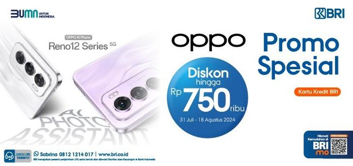 Mau Beli OPPO Reno 12 Series? Yuk Cek Promo dari BRI!