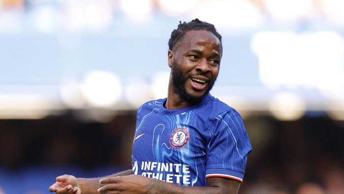 Soccer Football - Pre Season Friendly - Chelsea v Inter Milan - Stamford Bridge, London,  Britain - August 11, 2024 Chelseas Raheem Sterling in action Action Images via Reuters/Andrew Couldridge