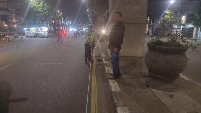 Saat polisi melakukan olah TKP di lokasi kejadian