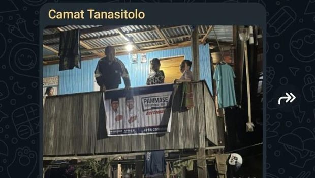 Tangkapan layar percakapan diduga Camat Tanasitolo di Wajo.