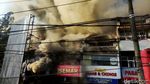 Kebakaran di Pasar Induk Krian Sidoarjo