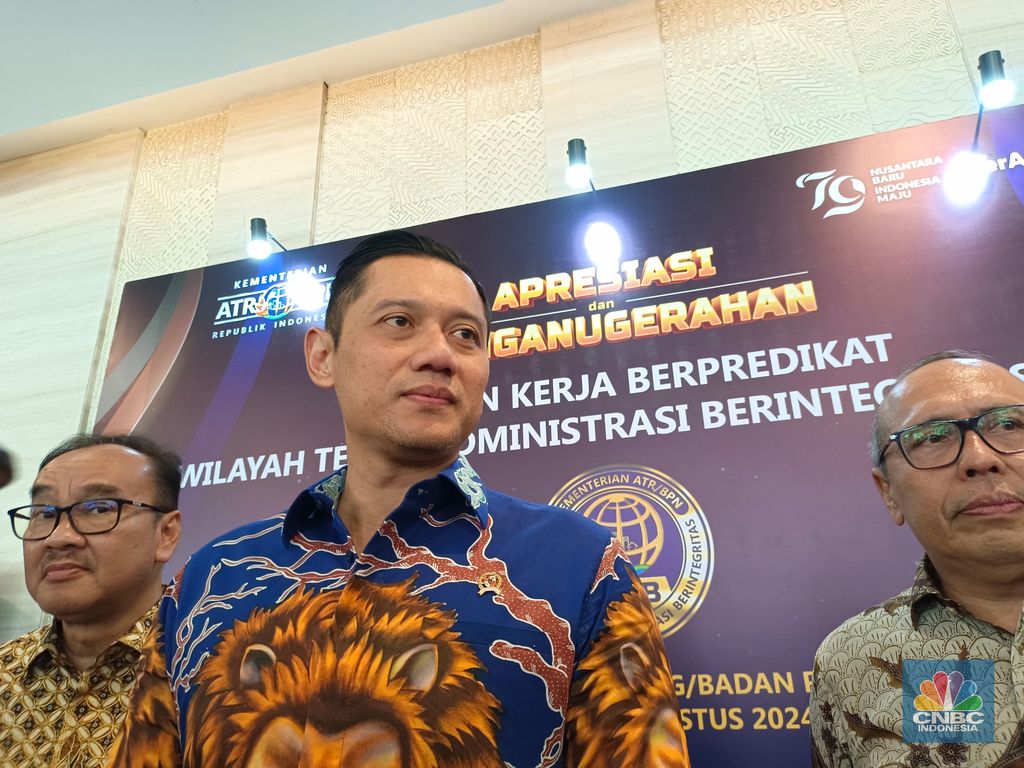 Menteri Agraria dan Tata Ruang/Kepala Badan Pertanahan Nasional (ATR/BPN) Agus Harimurti Yudhoyono (AHY). (CNBC Indonesia/Martyasari Rizky)