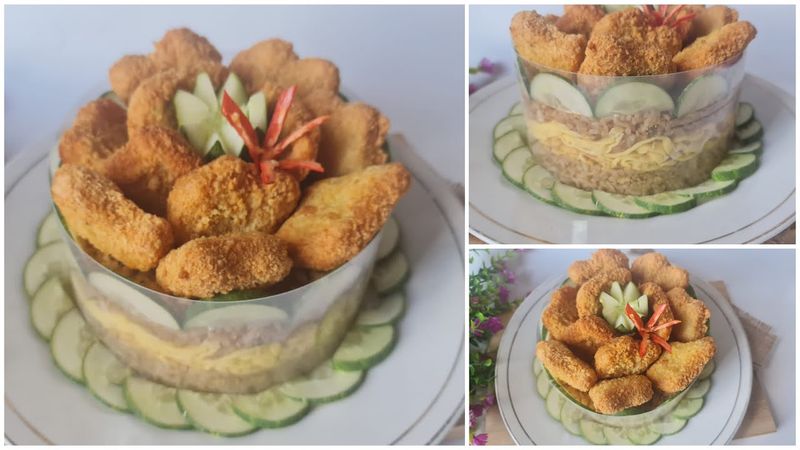 Kreasi hidangan nasi berbentuk kue