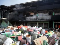 Pasar Induk Krian Sidoarjo Terbakar, 450 Lapak Jadi Korban