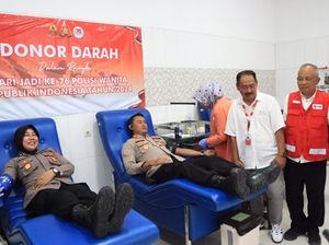 Ponorogo Sambut HUT ke-76 Polwan dengan Donor Darah
