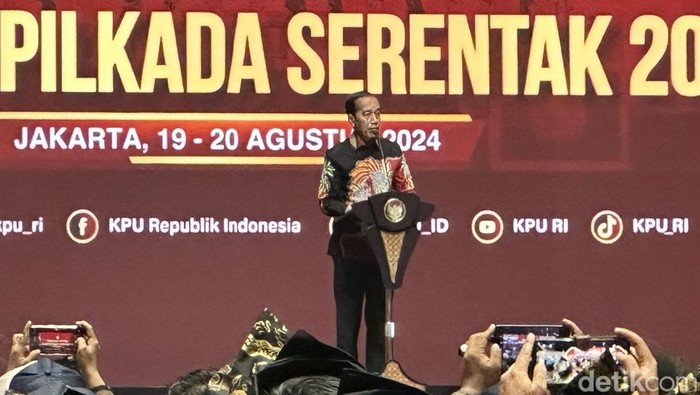 Presiden Jokowi di JCC (Isal Mawardi/detikcom)