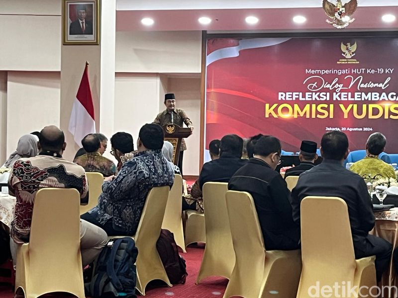 Refleksi Kelembagaan Komisi Yudisial, Jimly Asshiddiqie berbicara. (Rumondang Naibaho/detikcom)