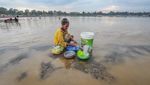 Sumur Mengering, Warga Muaro Jambi Manfaatkan Sungai yang Keruh