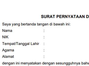 Contoh Surat Pernyataan 5 Poin CPNS 2024 Beserta Link Download