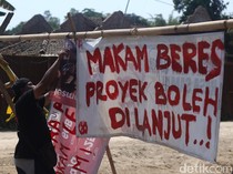 Desak Relokasi Makam, Warga Sleman Blokade Lokasi Proyek Tol Jogja-Bawen