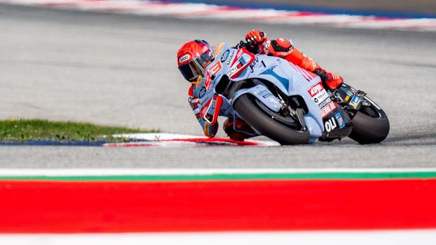 SPIELBERG, AUSTRIA - AUGUST 17: Marc Marquez of Spain and Gresini Racing MotoGP during the MotoGP Of Austria - Sprint - Qualifying at Red Bull Ring on August 17, 2024 in Spielberg, Austria. (Photo by Josef Bollwein/SEPA.Media /Getty Images)