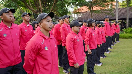 70 atlet dan 17 pelatih dari Gianyar turun ke Pekan Olah Raga Nasional (PON) XXI 2024, Selasa (20/8/2024). (Dok Pemkab Gianyar)