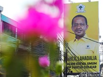 Bakal Ditetapkan Jadi Ketum Golkar, Baliho Bahlil Mejeng di Jalan