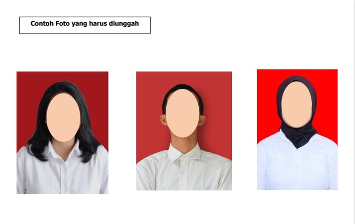 Contoh foto yang harus diunggah pada seleksi CPNS 2024.