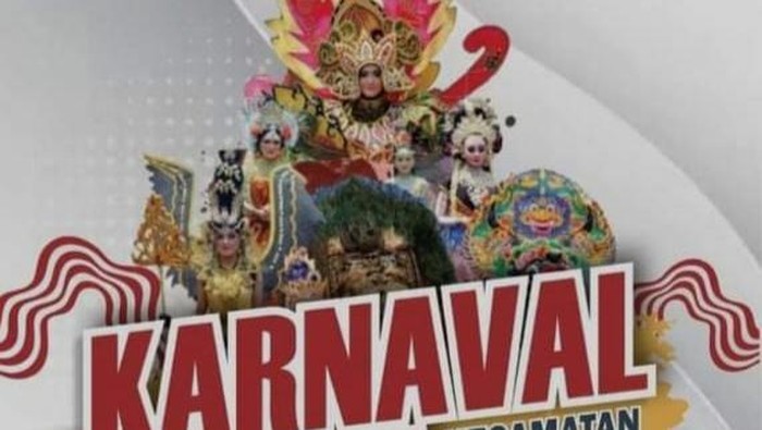 Flyer karnaval budaya yang dilakukan panitia HUT ke-79 Kemerdekaan RI tingkat Kecamatan Muntilan.