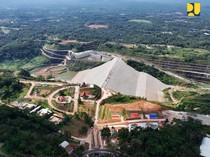 Foto Udara Bendungan Leuwikeris Bernilai Rp 3,5 T yang Sudah Tahap Pengisian