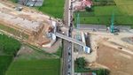 Foto Udara Progres Proyek Jalan Tol Padang-Sicincin