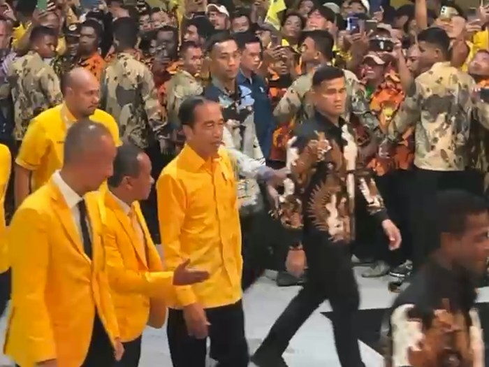 Jokowi di Munas Golkar.