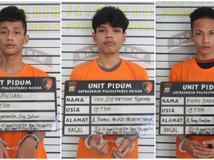 Tampang Geng Motor yang Serang-Bacok Polisi saat Hendak Tawuran di Medan