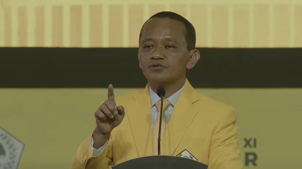 Ketua Umum DPP Partai Golkar, bahlil Lahadalia saat penutupan Munas XI Partai Golkar 2024 di Jakarta, Rabu (21/8/2024). (YouTube/Golkar Indonesia)