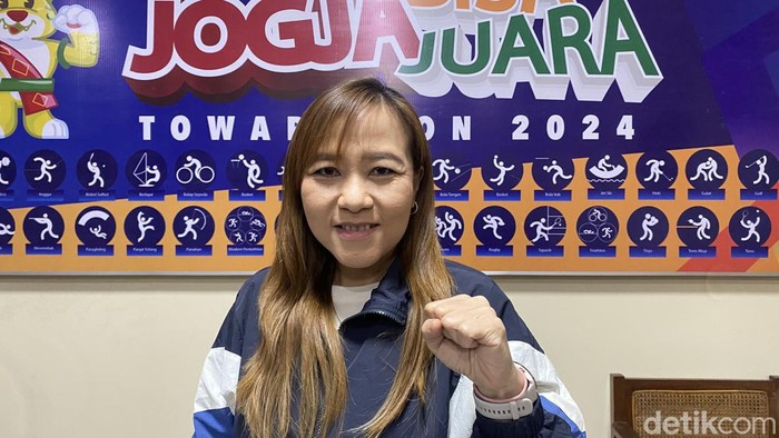 Pelatih taekwondo kelas poomsae DIY, Sanny Harsono di Kantor KONI DIY, Rabu (21/8/2024).
