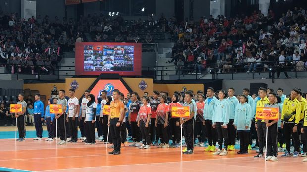 Pembukaan Kejuaraan Bola Voli Kapolri Cup 2024 di Pontianak, Kalbar.