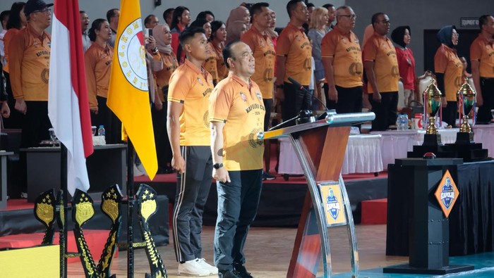 Pembukaan Kejuaraan Bola Voli Kapolri Cup 2024 di Pontianak, Kalbar.