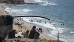Penampakan Pantai di Gaza Dipenuhi Tenda Pengungsian