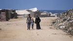 Penampakan Pantai di Gaza Dipenuhi Tenda Pengungsian