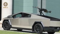 In this image from video posted by Chechen leader Ramzan Kadyrovs Telegram channel on Saturday, Aug. 17, 2024, Kadyrov drives a Tesla Cybertruck equipped with a machine gun in Grozny, Chechnya. (Ramzan Kadyrov Telegram channel via AP)