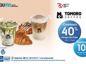 Nyeruput Es Kopi Nikmat di Tomoro Coffee, Nikmati Cashback dari BRI!