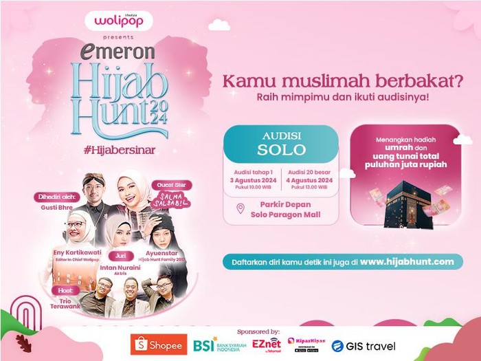 Audisi online Emeron Hijab Hunt 2024.