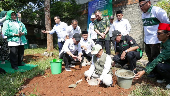 Cak Imin Lakukan Peletakan Batu Pertama Pembangunan Gedung Pusat Kaderisasi PKB (Astrid Meishella-detikcom)