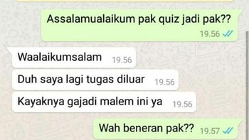 Padahal sudah seneng banget nggak jadi quiz. Foto: Instagram/ruang.dagelan