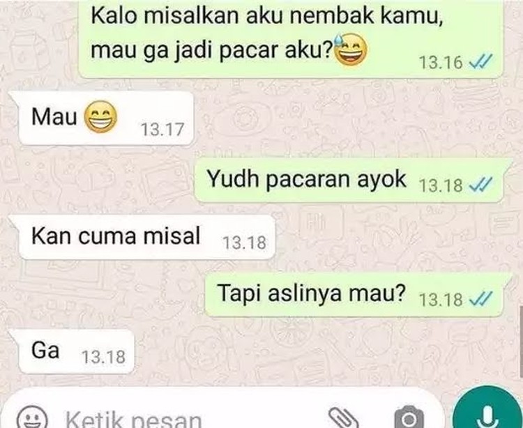 Yang jadi korban pemberi harapan palsu (PHP), deretan chat ini mungkin bisa related buat kamu. Yang sabar ya, Bos.