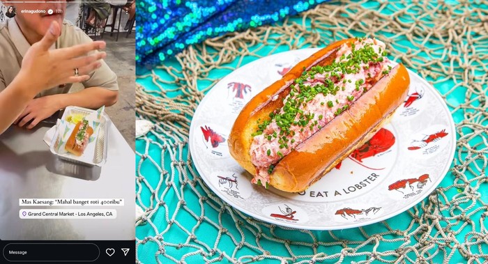 Erina Gudono Pamer Jajan Roti Lobster Rp 400 Ribu di Los Angeles