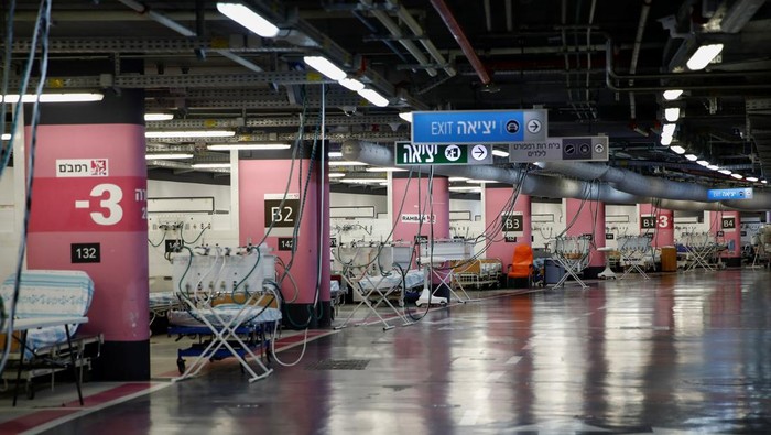 A general view of an interior of an underground emergency hospital in a parking lot at Rambam Health Care Campus, amid cross-border hostilities between Hezbollah and Israel, in Haifa, Israel August 18, 2024. REUTERS/Shir Torem