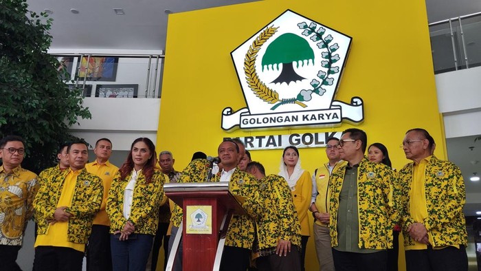 Konferensi pers Bahlil di Kantor DPP Partai Golkar (Fawdi/detikcom)