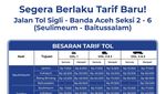 Penampakan Tol Sigli-Banda Aceh yang Tarifnya Naik 12 Persen