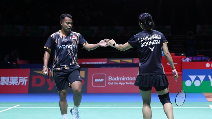 Ganda campuran Indonesia Rehan Naufal Kusharjanto/Lisa Ayu Kusumawati di Japan Open 2024