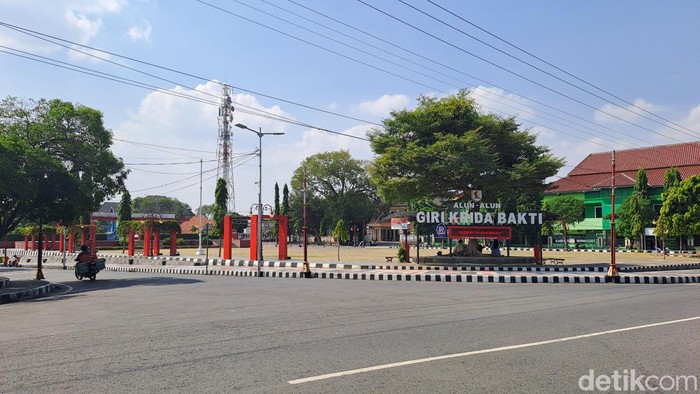 Situasi Alun-alun Wonogiri yang bakal direvitalisasi, Kamis (22/8/2024).