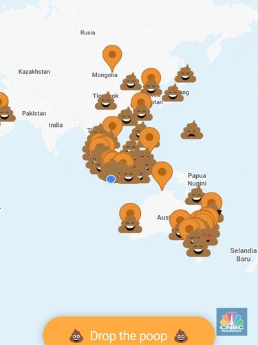 Aplikasi Orang Sombong menunjukkan tempat-tempat orang buang air besar di seluruh dunia