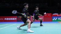 Dalam penampilan perdana tersebut, Daniel Marthin/Muhammad Shohibul Fikri sudah berhasil menembus babak empat besar. Foto: Dok. PP PBSI