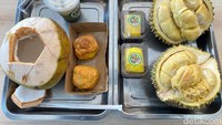 Pesta Durian ini tentunya menghadirkan banyak sekali jenis durian, mulai dari lokal hingga impor. Untuk durian lokal yang banyak mereka tawarkan adalah varietas Medan. Foto: detikFood/Yenny Mustika Sari